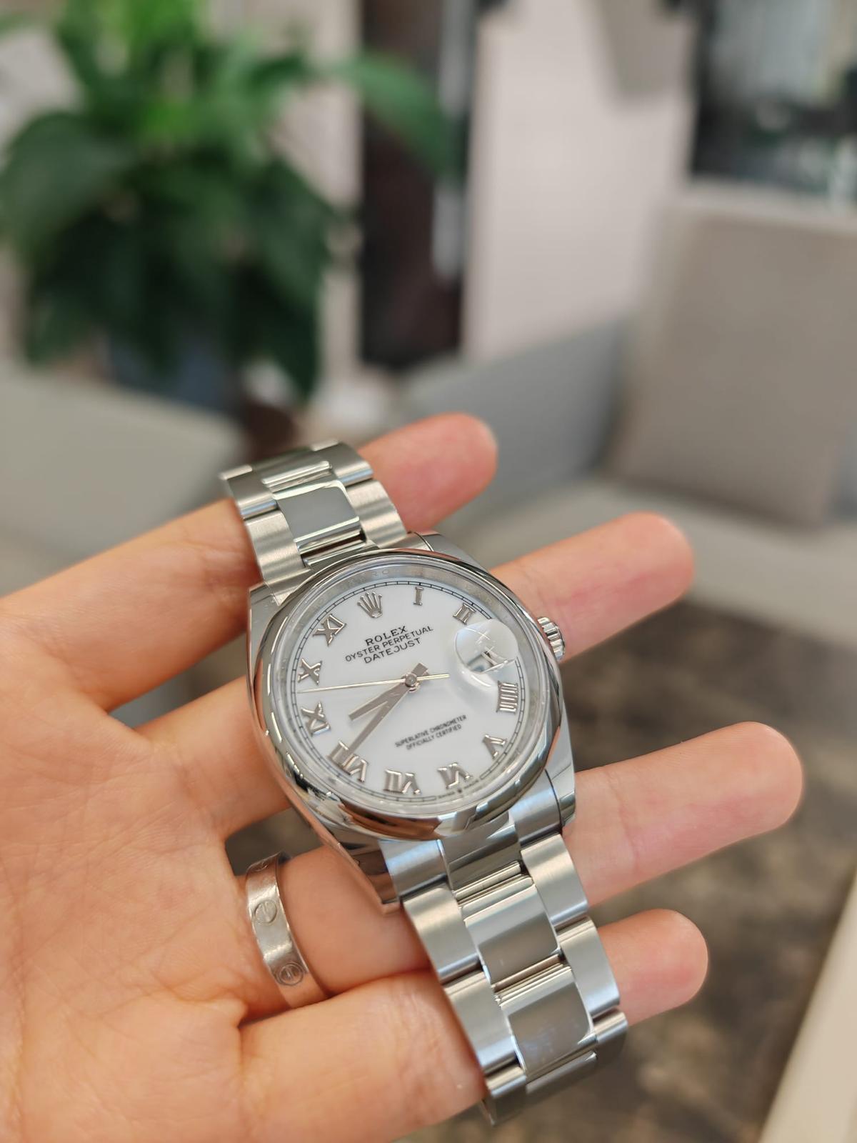 Rolex Datejust 36 126200 White Roman Oyster 2025
