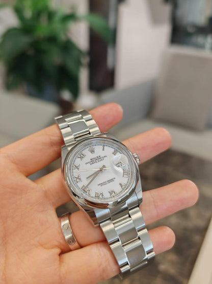 Rolex Datejust 36 126200 White Roman Oyster 2025
