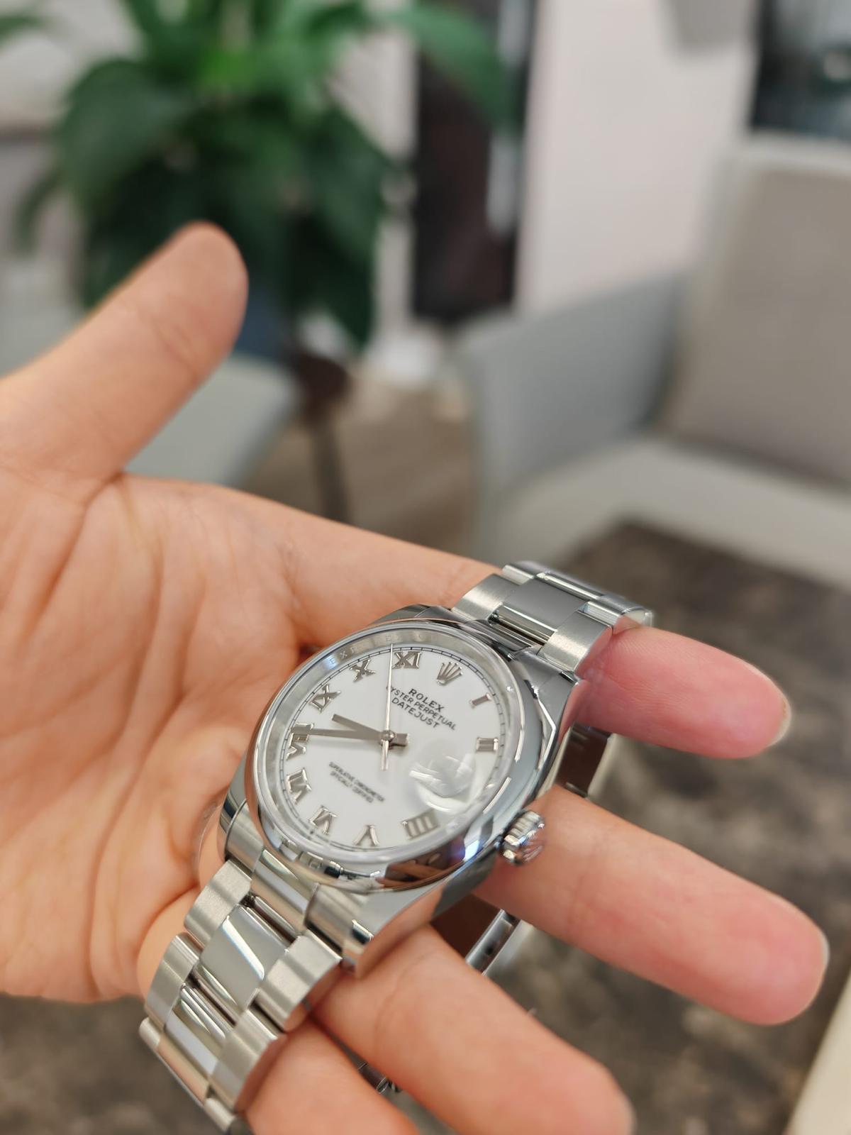 Rolex Datejust 36 126200 White Roman Oyster 2025