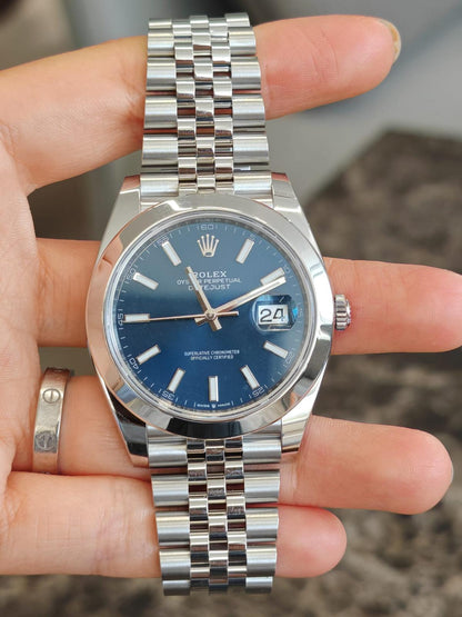 Rolex Datejust 41 126300 Blauer Index Jubilee 2024