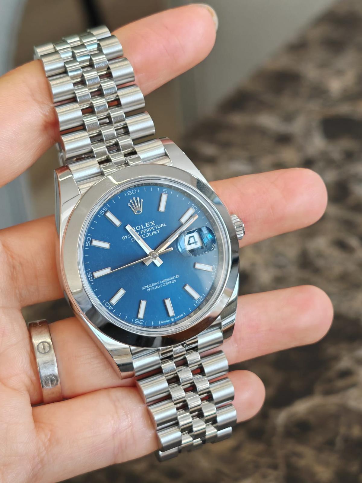 Rolex Datejust 41 126300 Blauer Index Jubilee 2024