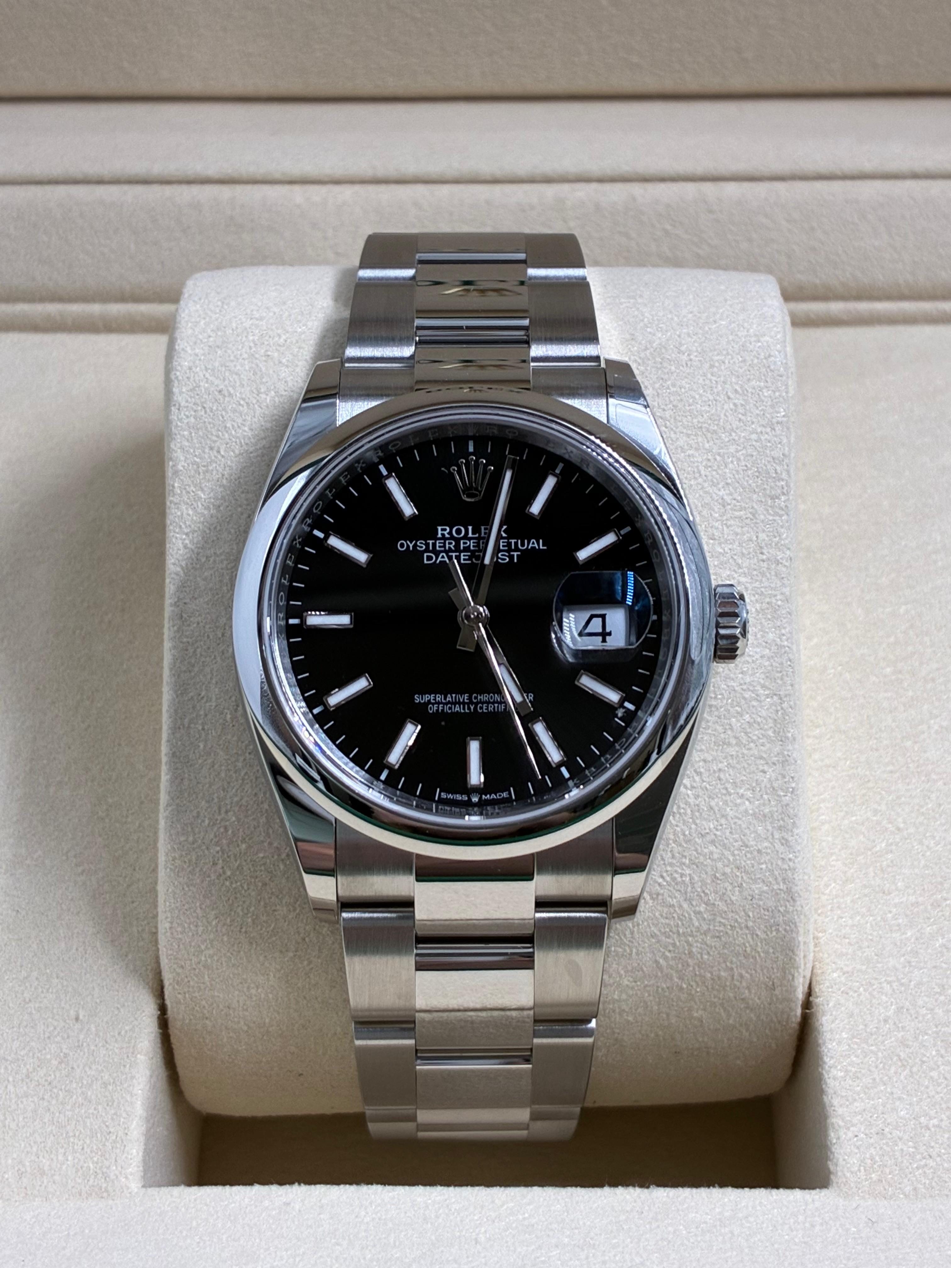 Rolex Datejust 36 126200 Black Index Oyster 2026