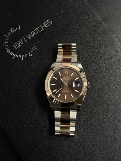 Rolex Datejust 41 126301 Chocolate Index Oyster 2025