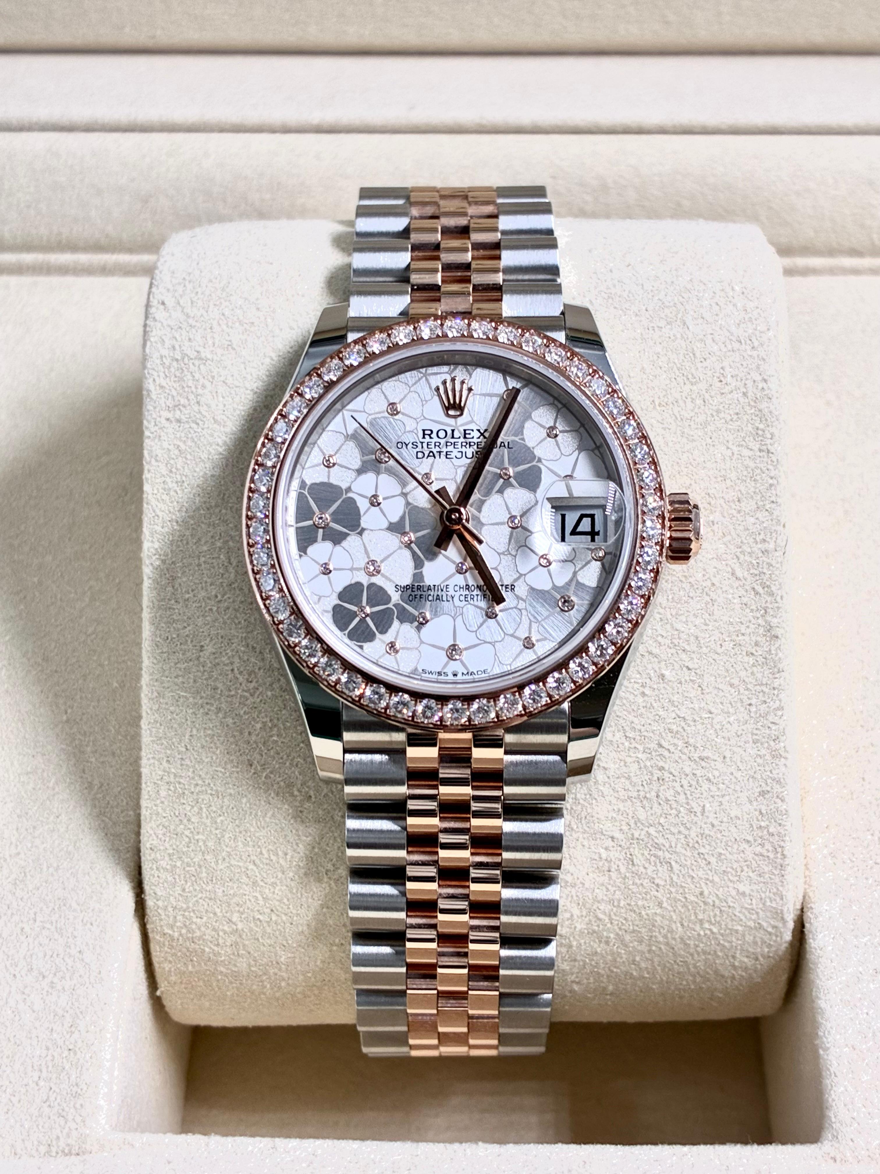 Rolex Datejust 31 278381RBR Silver Floral Flower Jubilee 2026