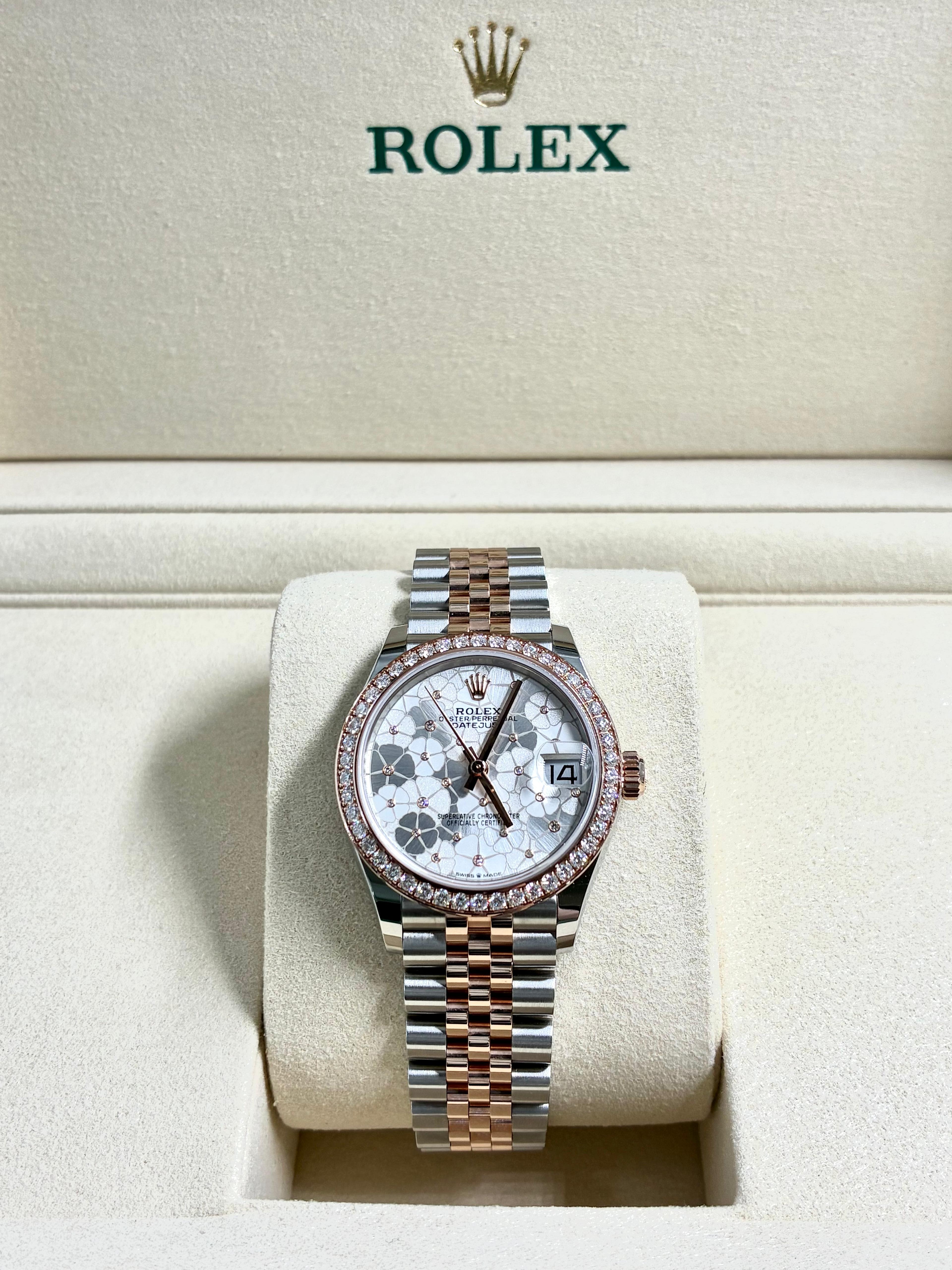 Rolex Datejust 31 278381RBR Silver Floral Flower Jubilee 2026