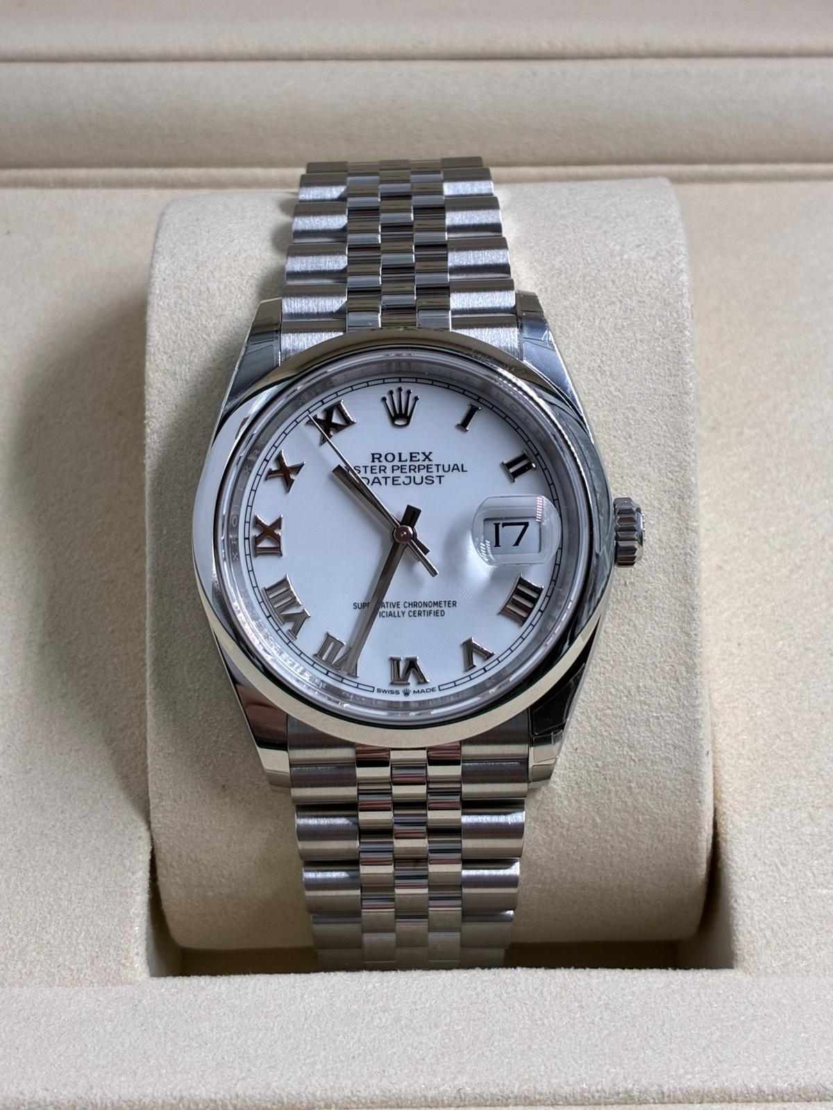 Rolex Datejust 36 126200 White Roman Jubilee 2025