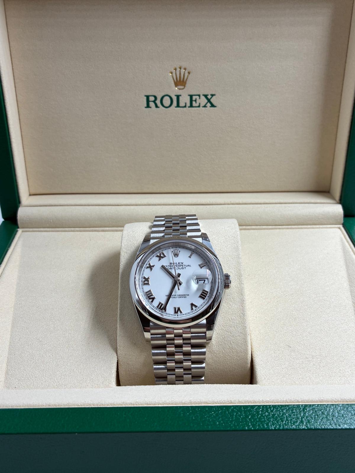Rolex Datejust 36 126200 White Roman Jubilee 2025