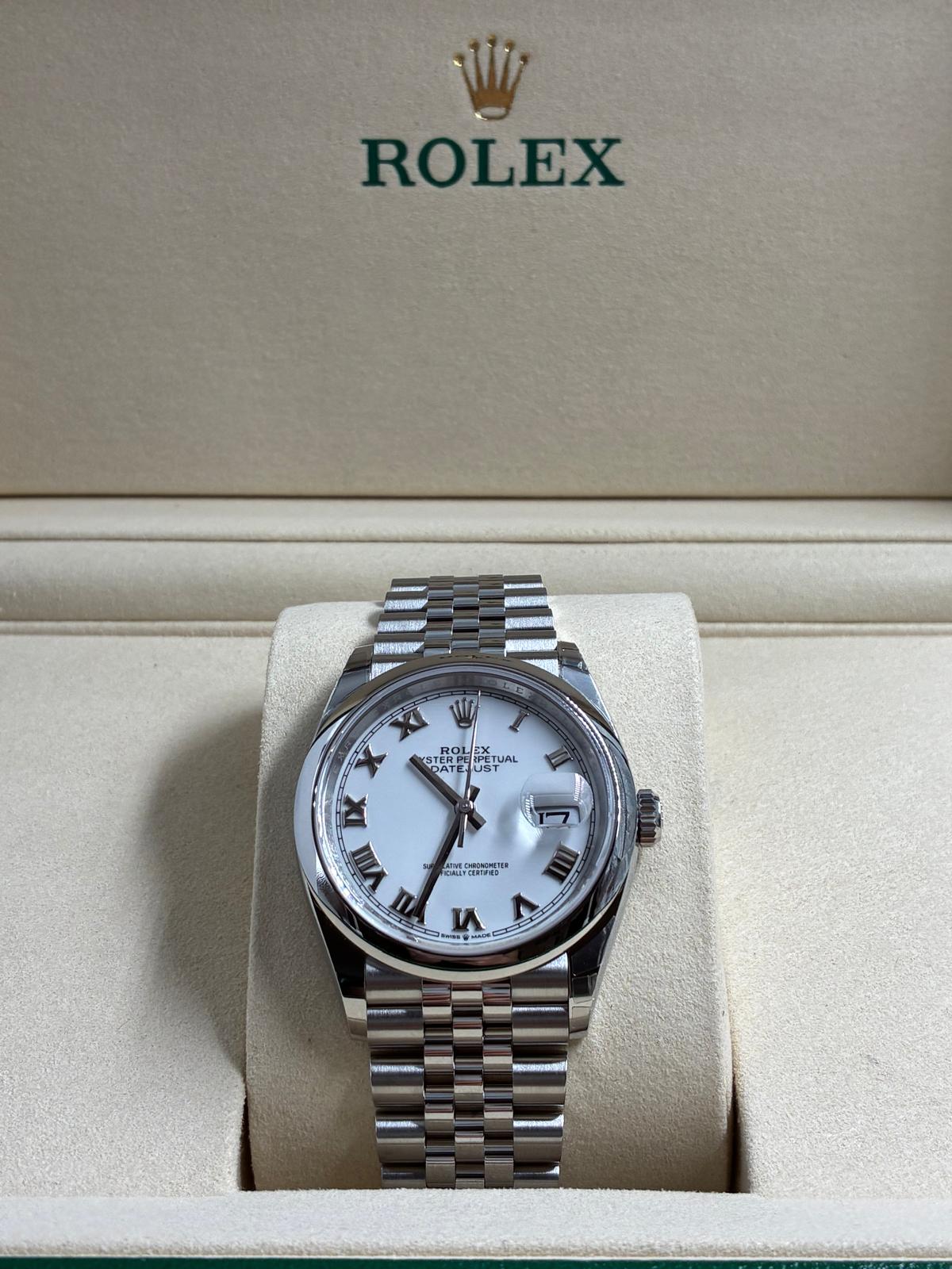 Rolex Datejust 36 126200 White Roman Jubilee 2025