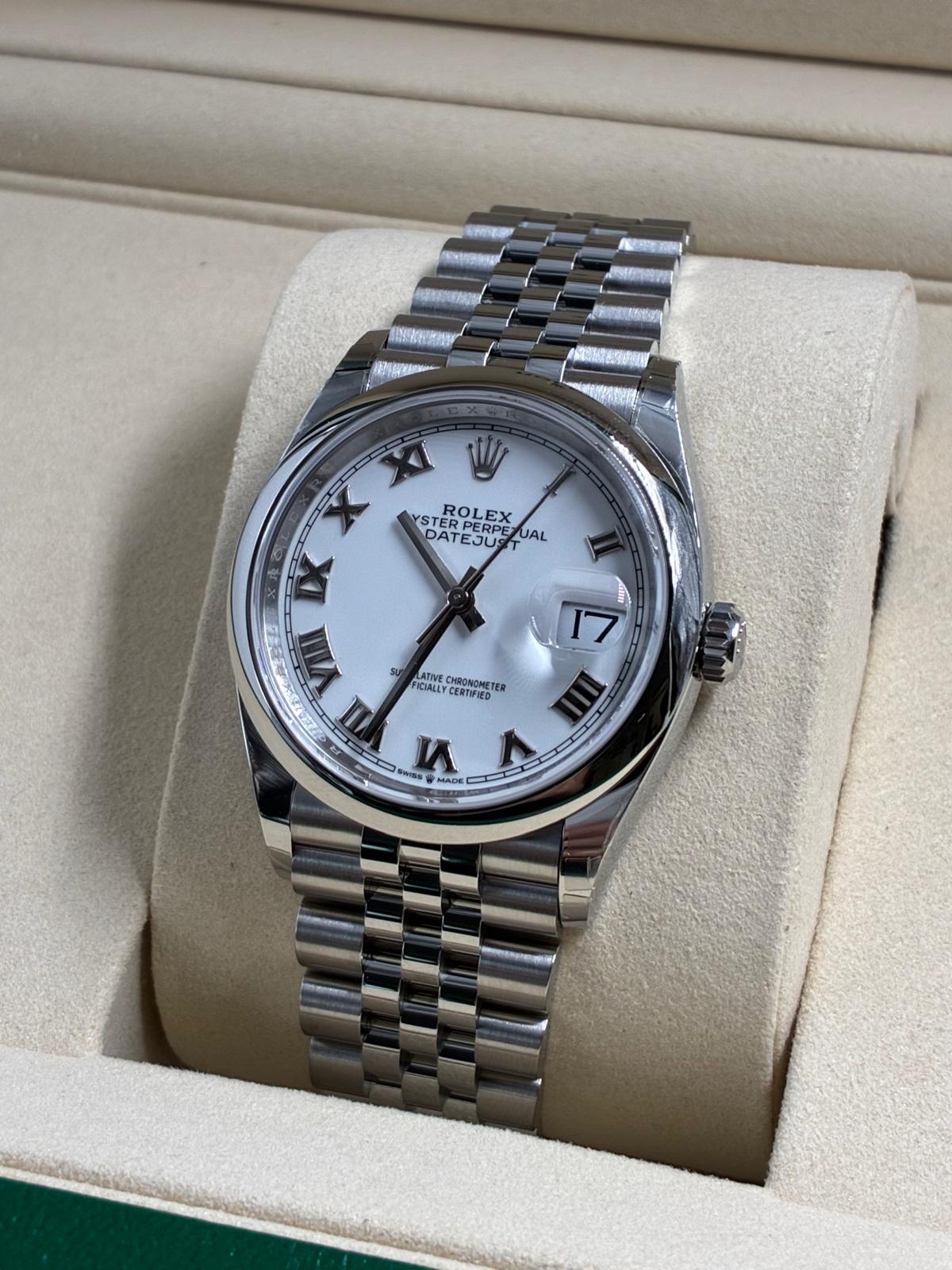 Rolex Datejust 36 126200 White Roman Jubilee 2025
