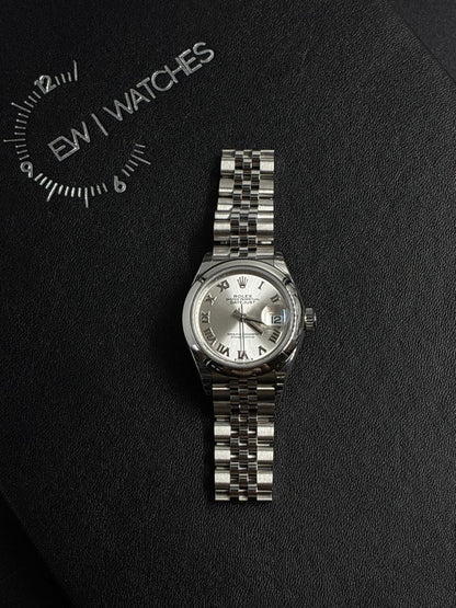 Rolex Lady-Datejust 28 279160 Silver Roman Jubilee