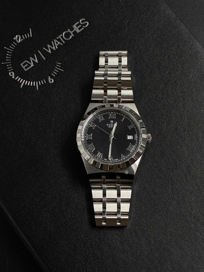 Tudor Royal M28500-0003 Black Roman 38MM