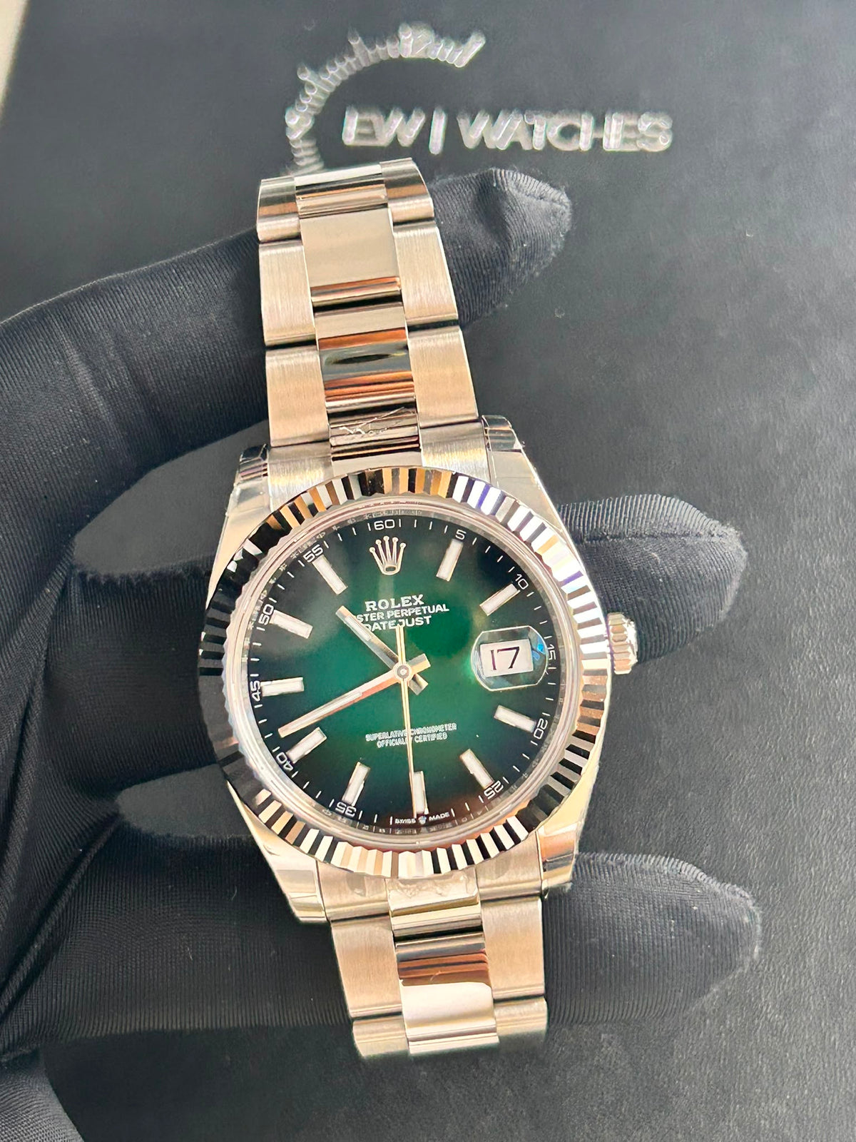 Rolex Datejust 41 126334 Ombre Green Index Oyster 2026