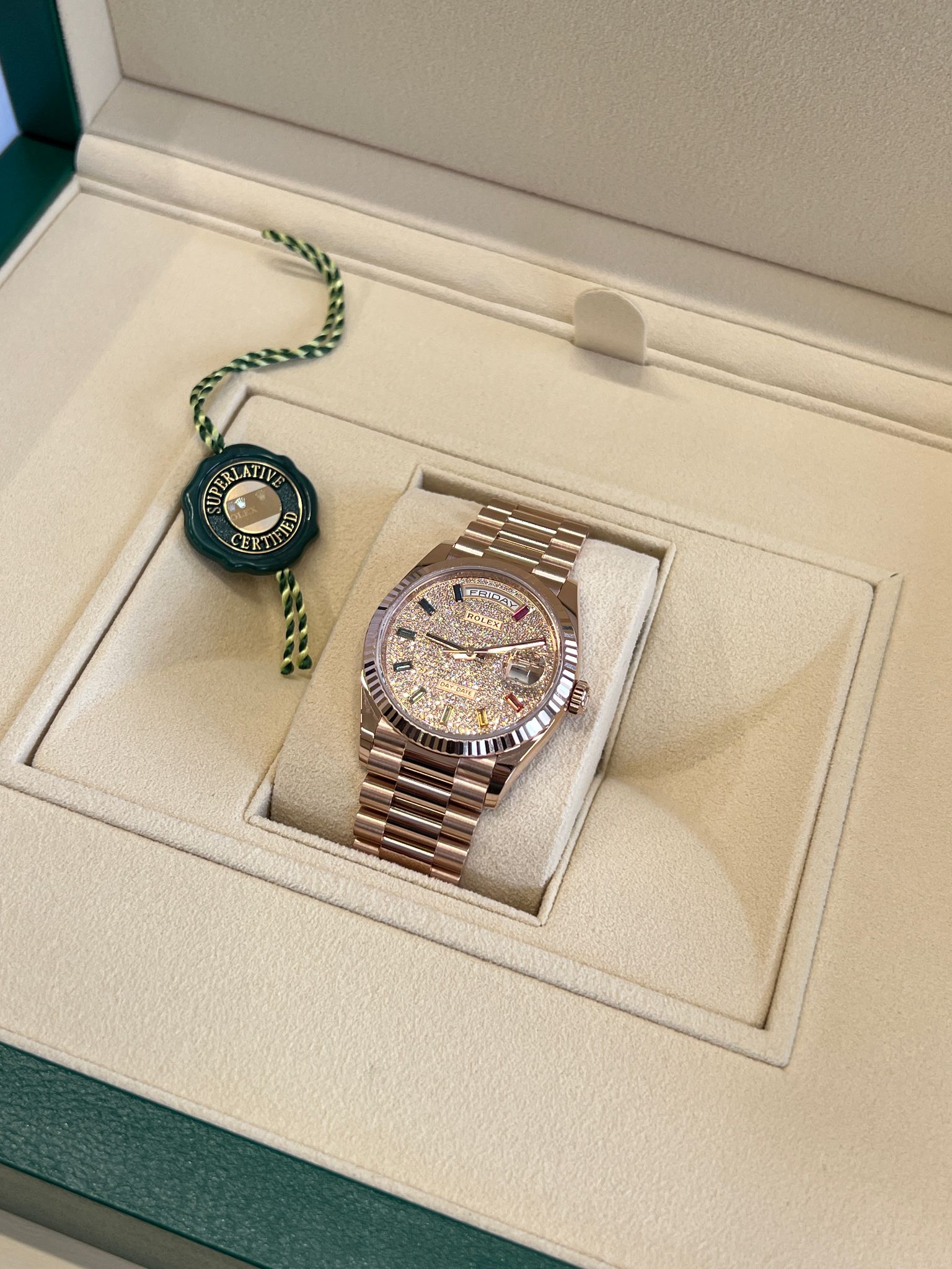 Rolex Day-Date 36MM 128235A Pave 2026