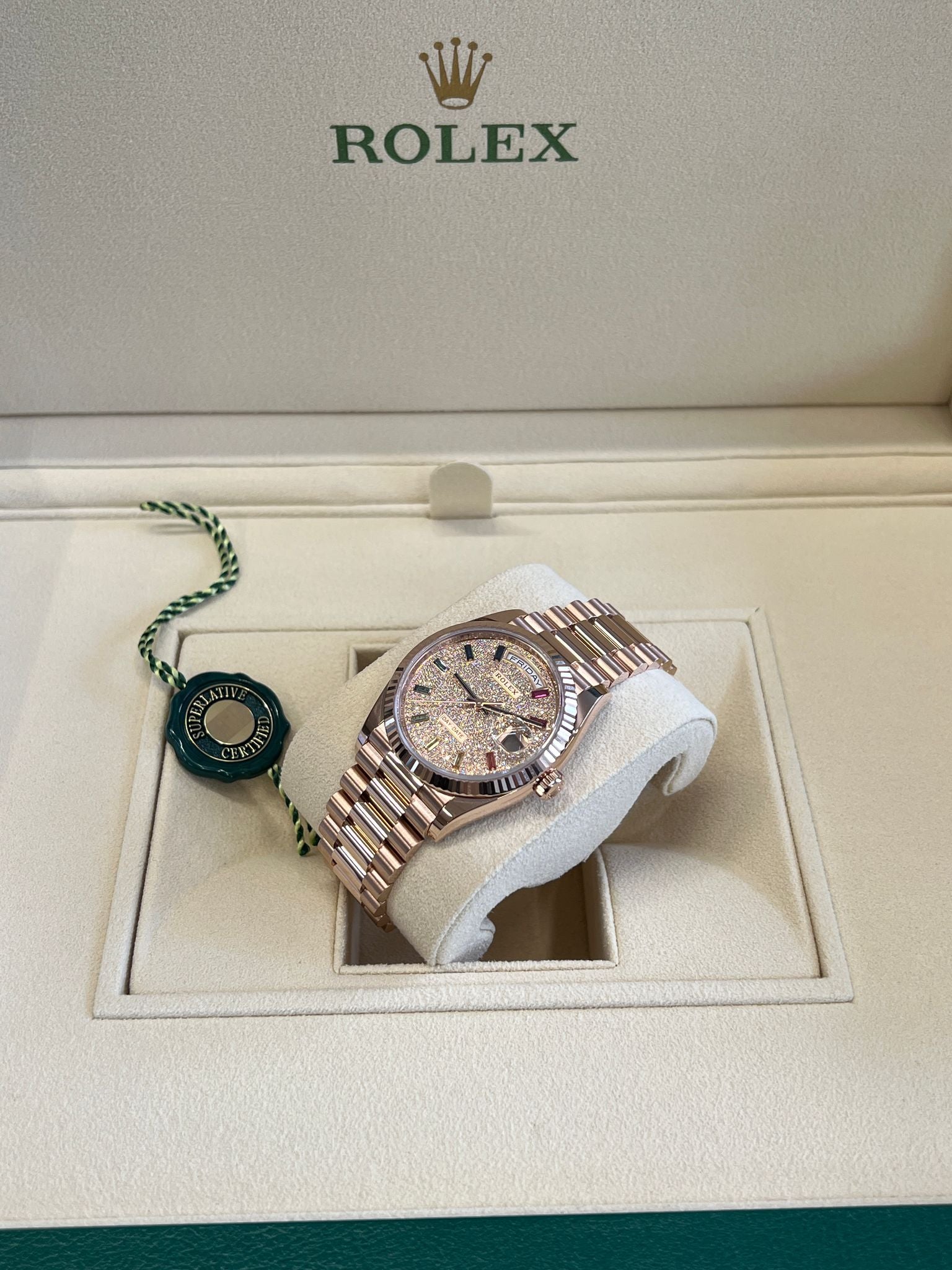 Rolex Day-Date 36MM 128235A Pave 2026