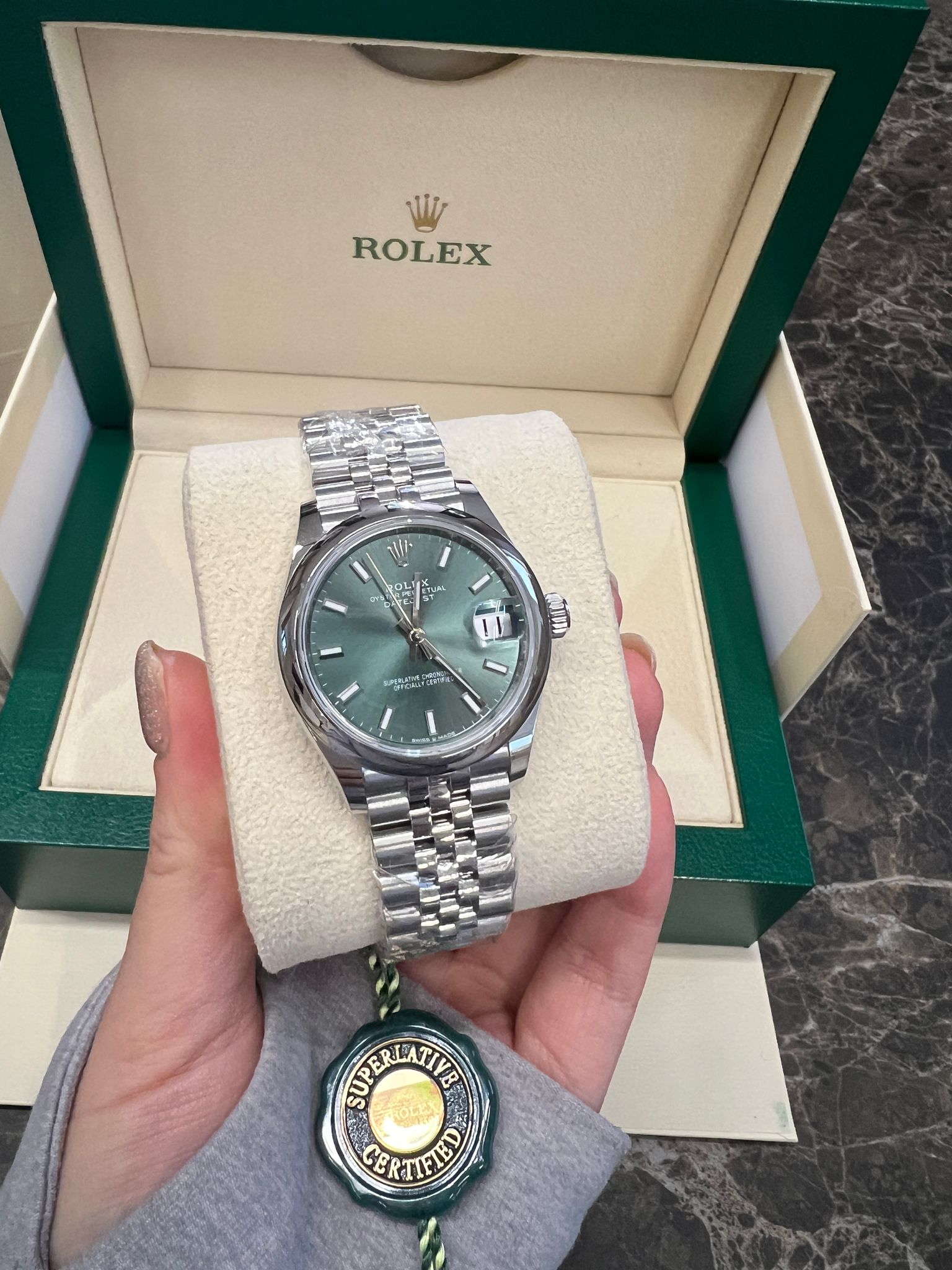 Rolex Datejust 31 278240 Green Index Jubilee