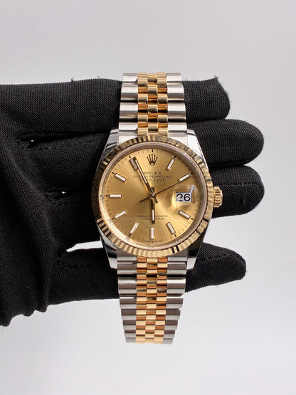 Rolex Datejust 36 126233 Champagne Index Dial Jubilee 2026