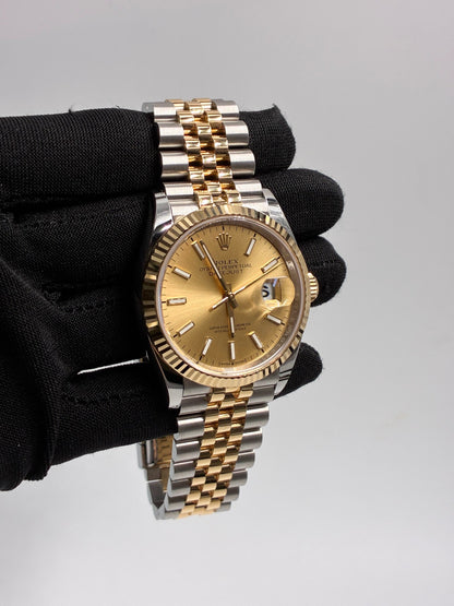Rolex Datejust 36 126233 Champagne Index Dial Jubilee 2026
