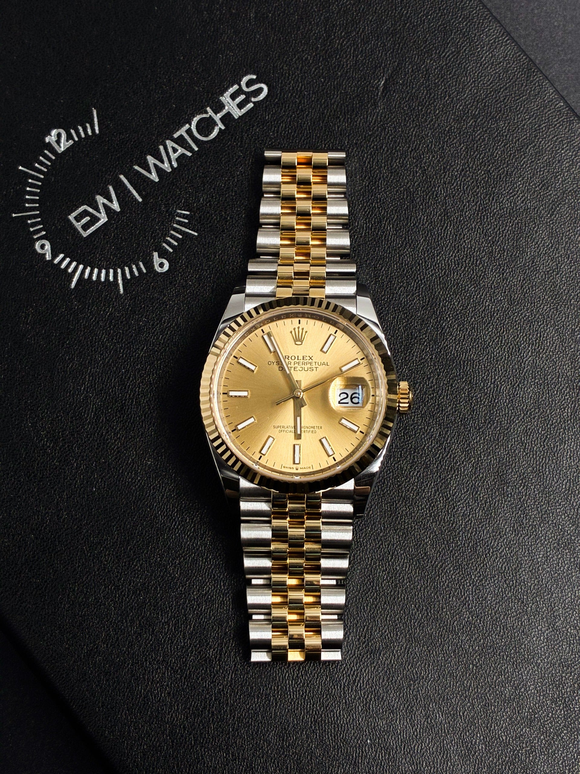 Rolex Datejust 36 126233 Champagne Index Dial Jubilee 2026