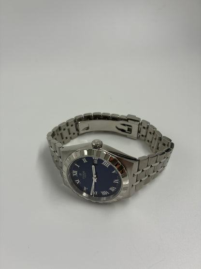 Tudor Royal Blue Roman Steel M28500-0005