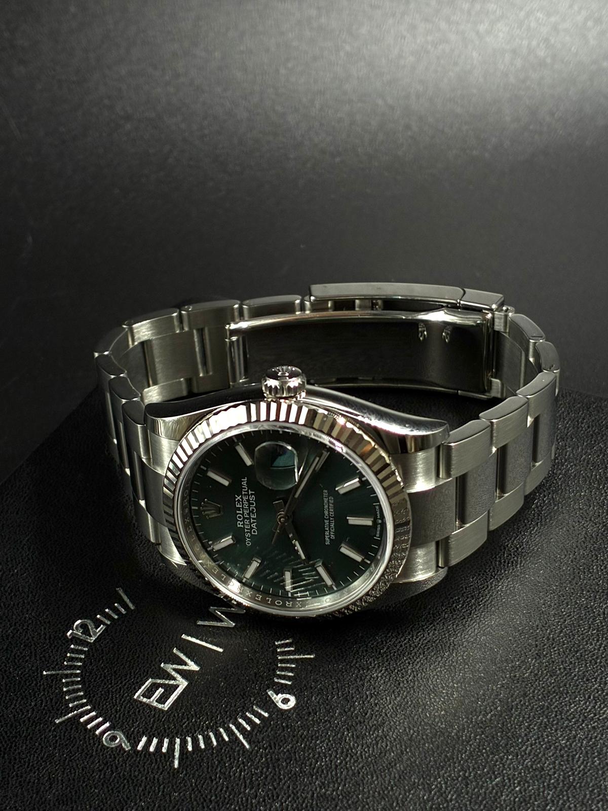 Rolex Datejust 36 126234 Green Index Oyster