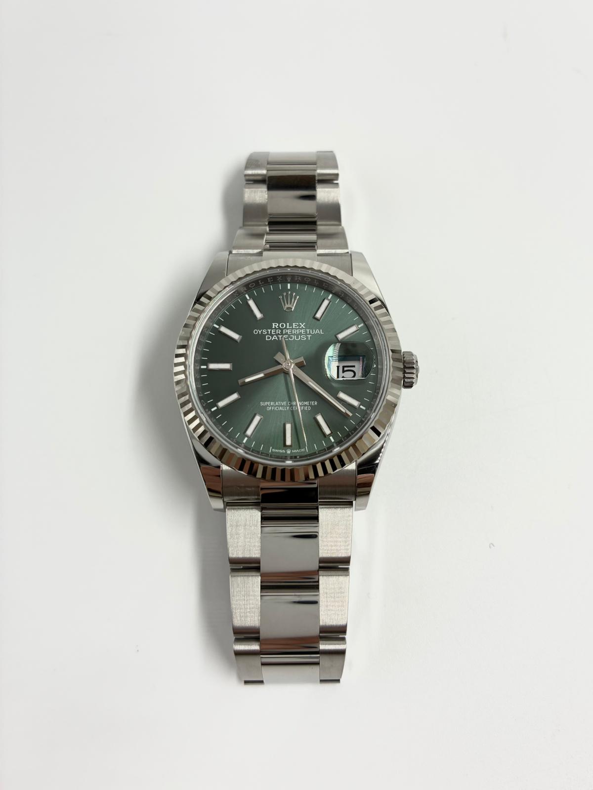 Rolex Datejust 36 126234 Green Index Oyster 2026