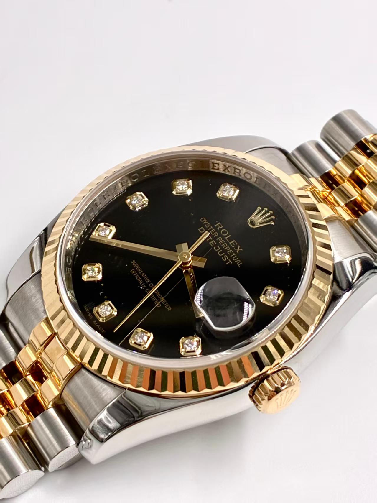 Rolex Datejust 36   116233G BLACK JUB  2009 full set