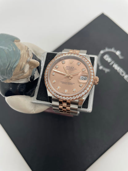 Rolex Datejust 31 278381RBR Pink Index Jubilee