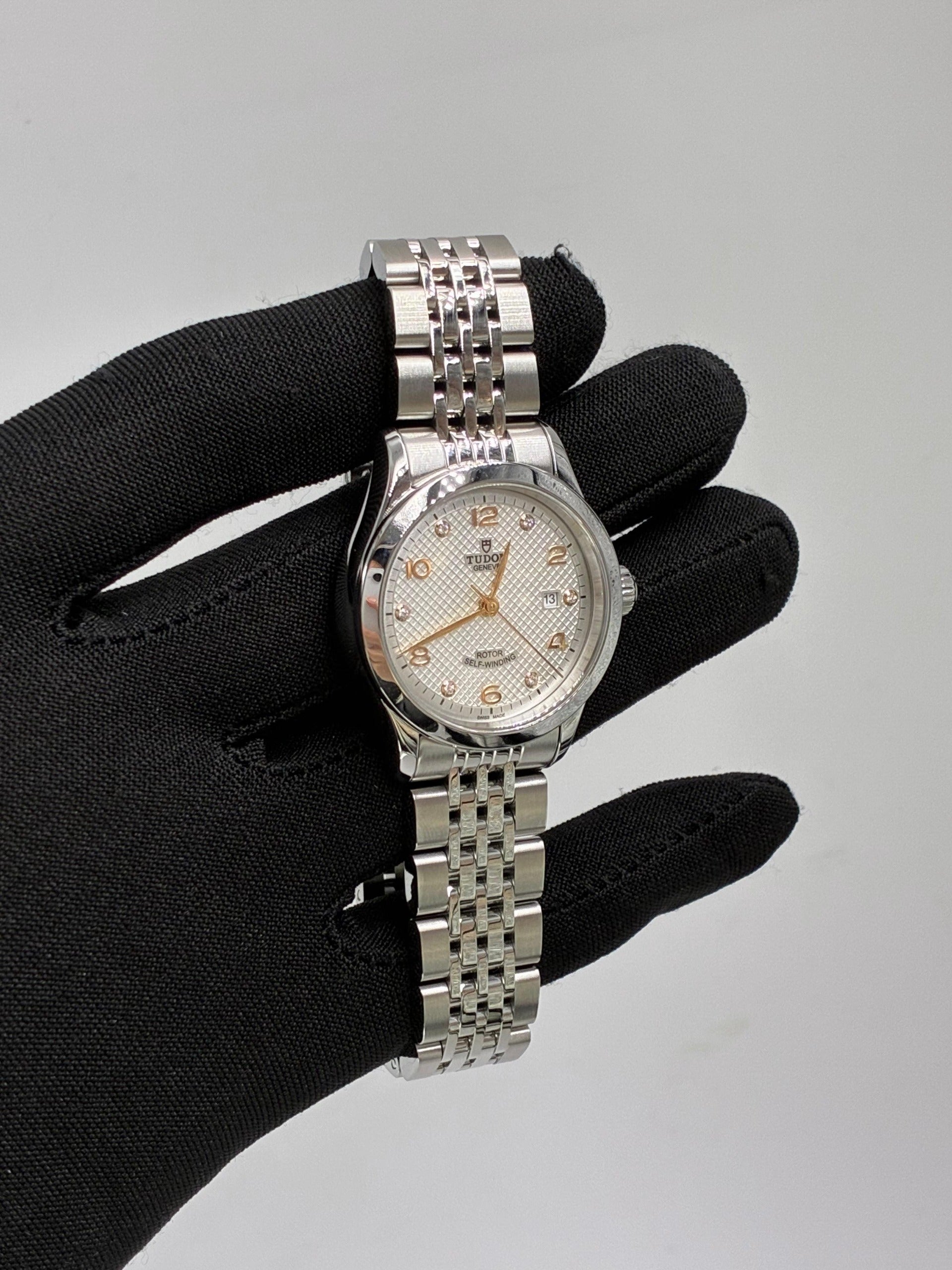 Tudor 91350-0003 1926 28 Stainless Steel / Silver - Diamond