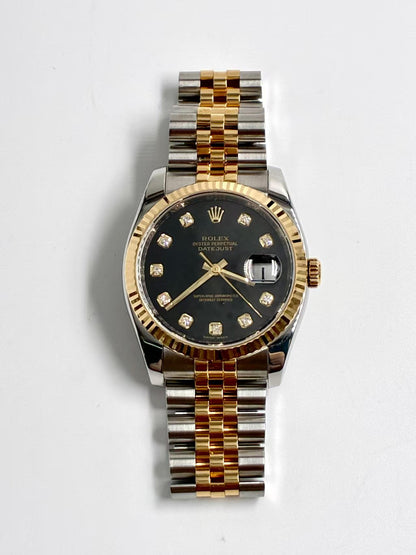 Rolex Datejust 36   116233G BLACK JUB  2009 full set