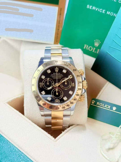 Rolex 116523 black diamond oyster 10.5 links