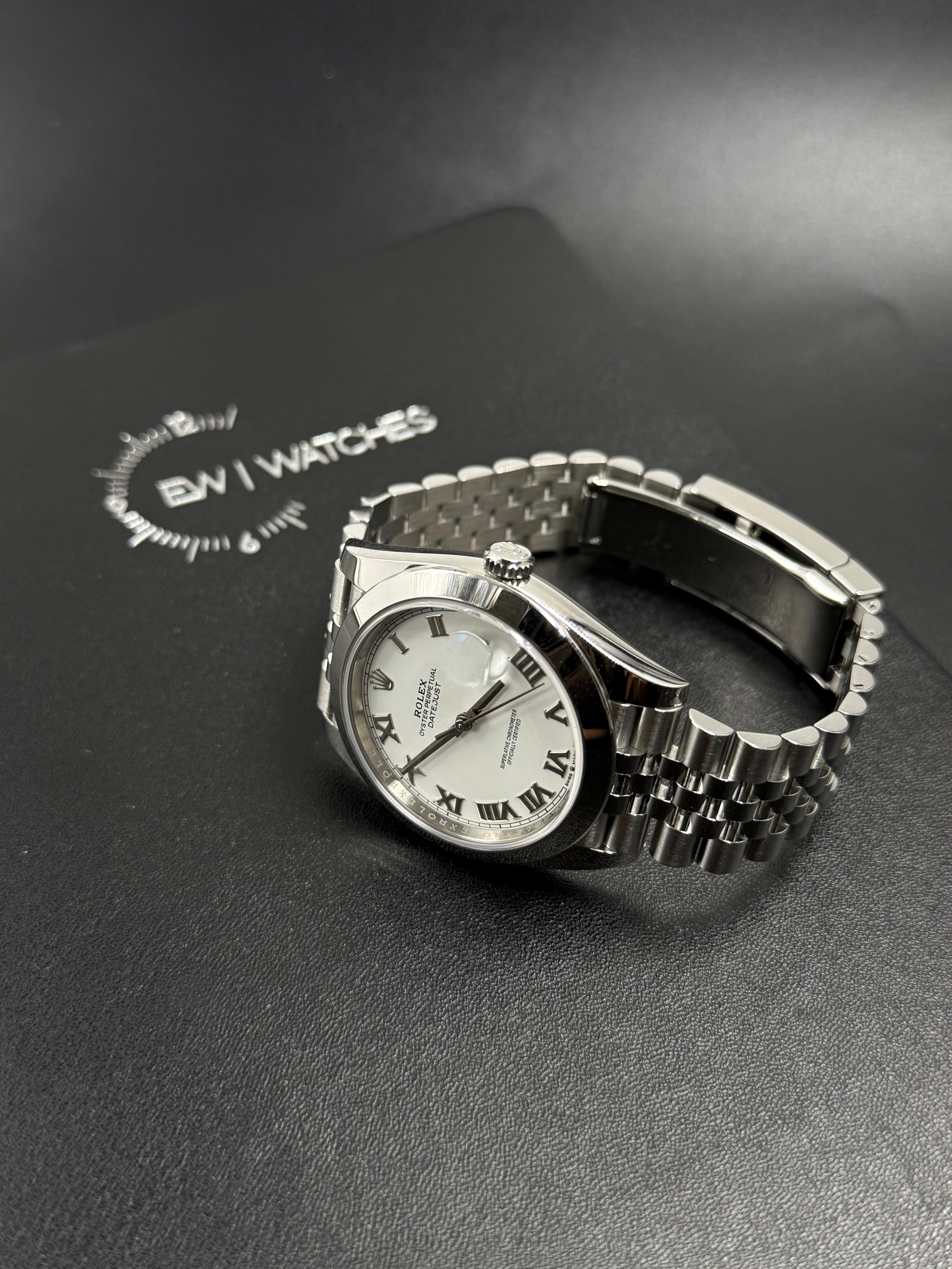 Rolex Datejust 41 126300 Weißes römisches Jubiläum 2024