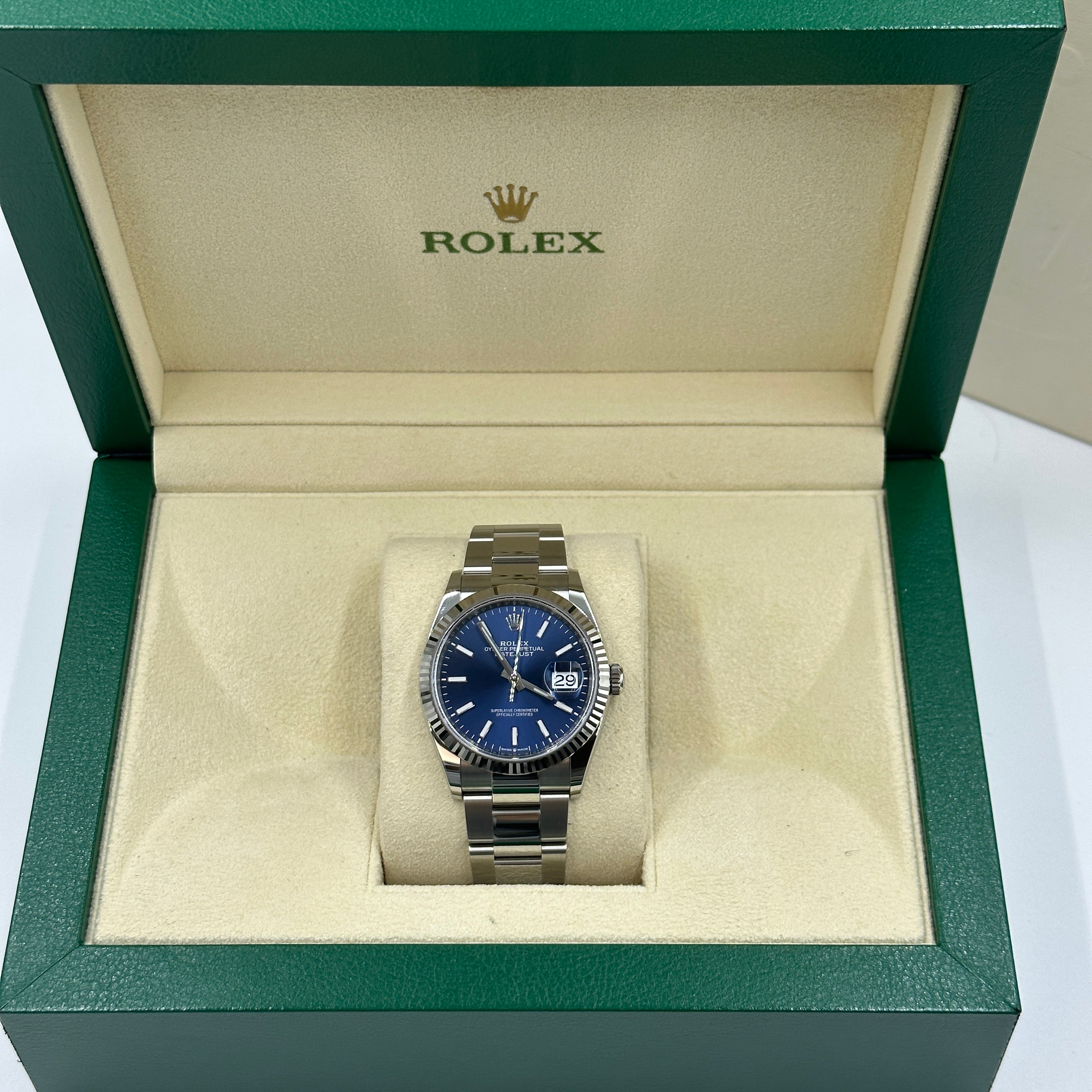 Rolex Datejust 36 126234 Blauer Index Oyster 2025