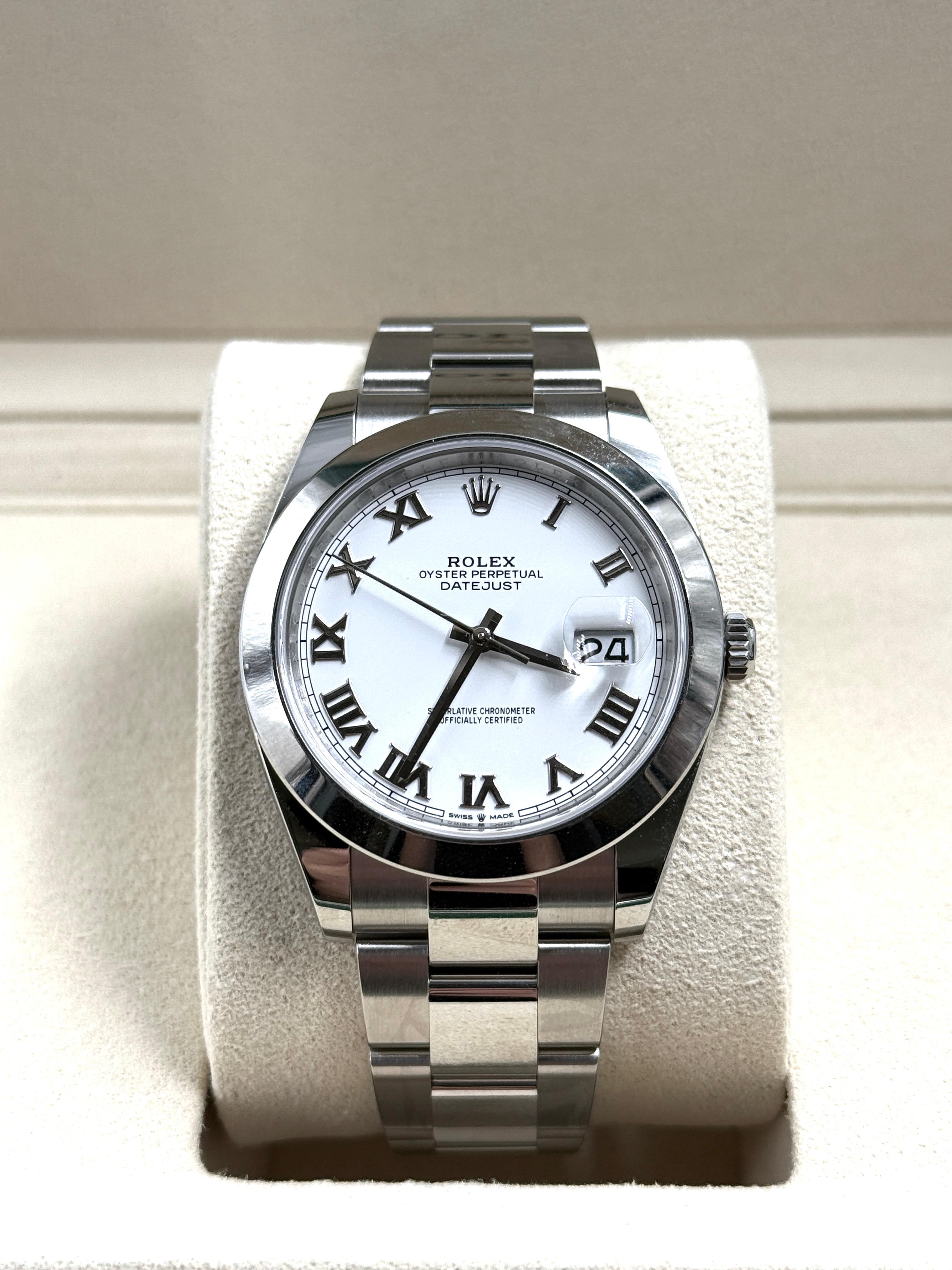 Rolex Datejust 41 126300 Weiße römische Auster 2024