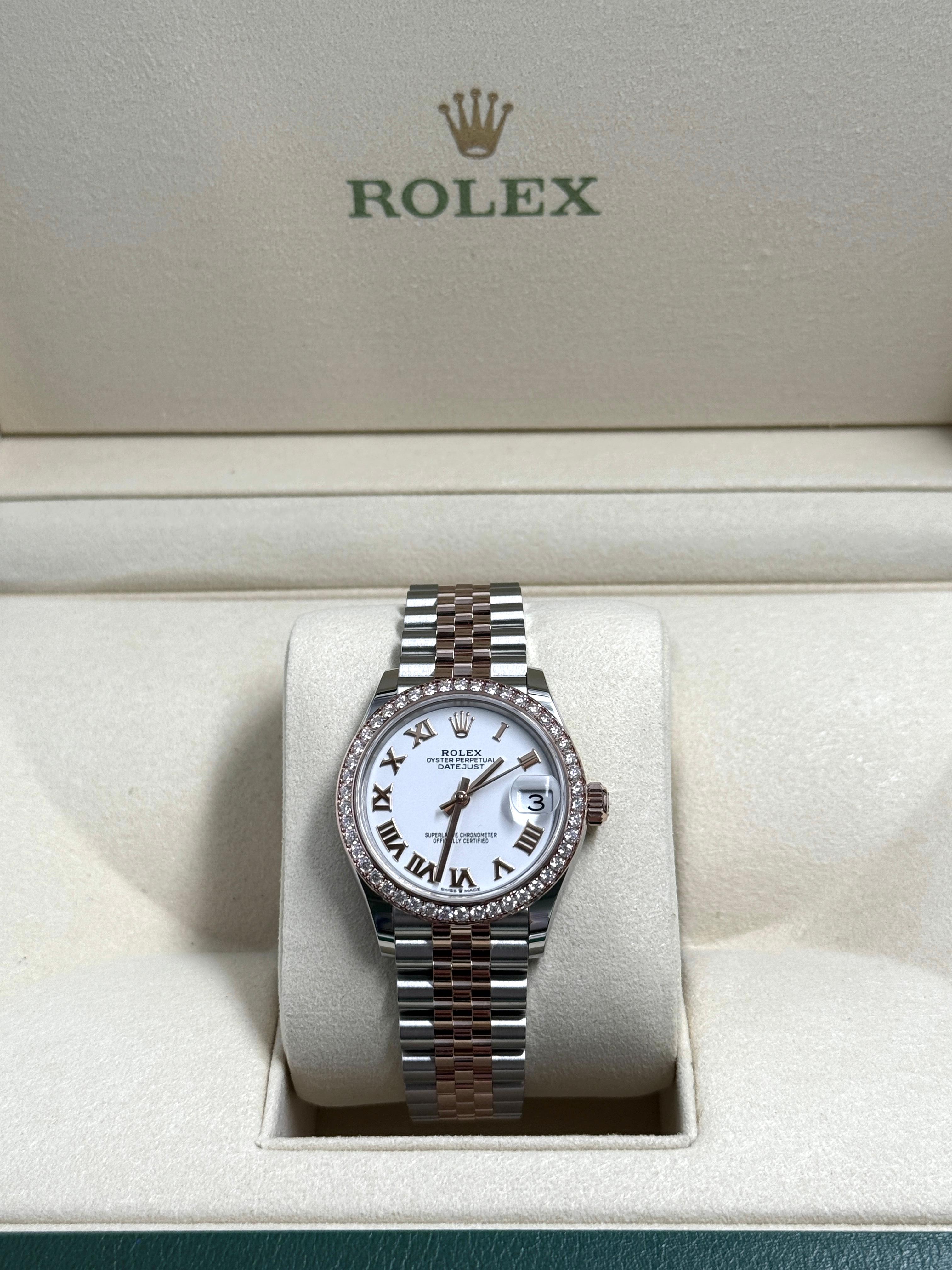 ROLEX Datejust 31MM  278381RBR WHITE ROMAN JUB