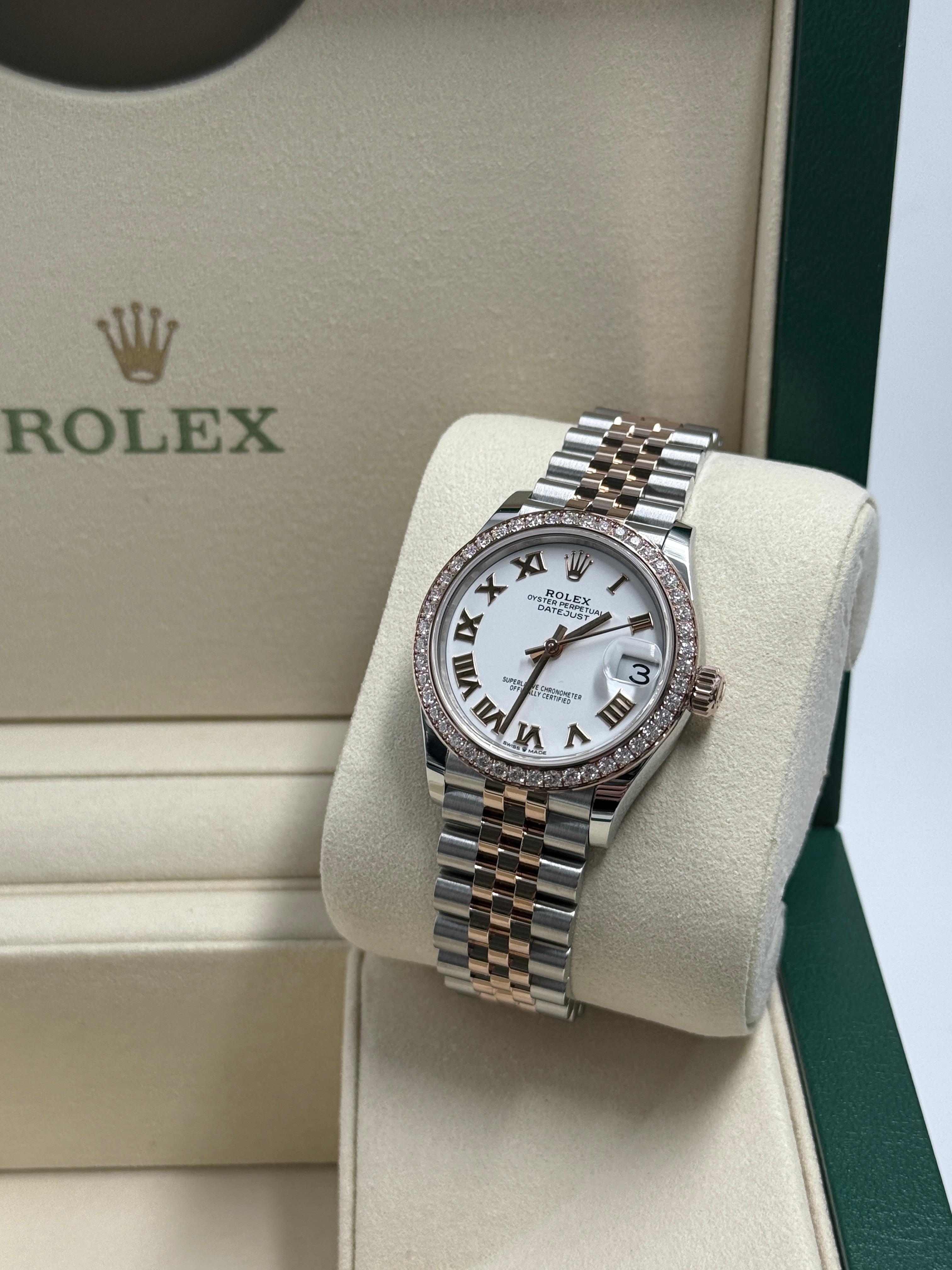 ROLEX Datejust 31MM  278381RBR WHITE ROMAN JUB