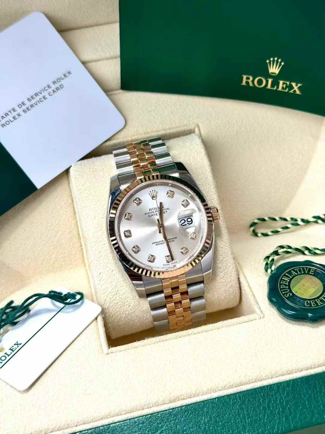 Rolex 116231 silver  diamond  jubilee  22links