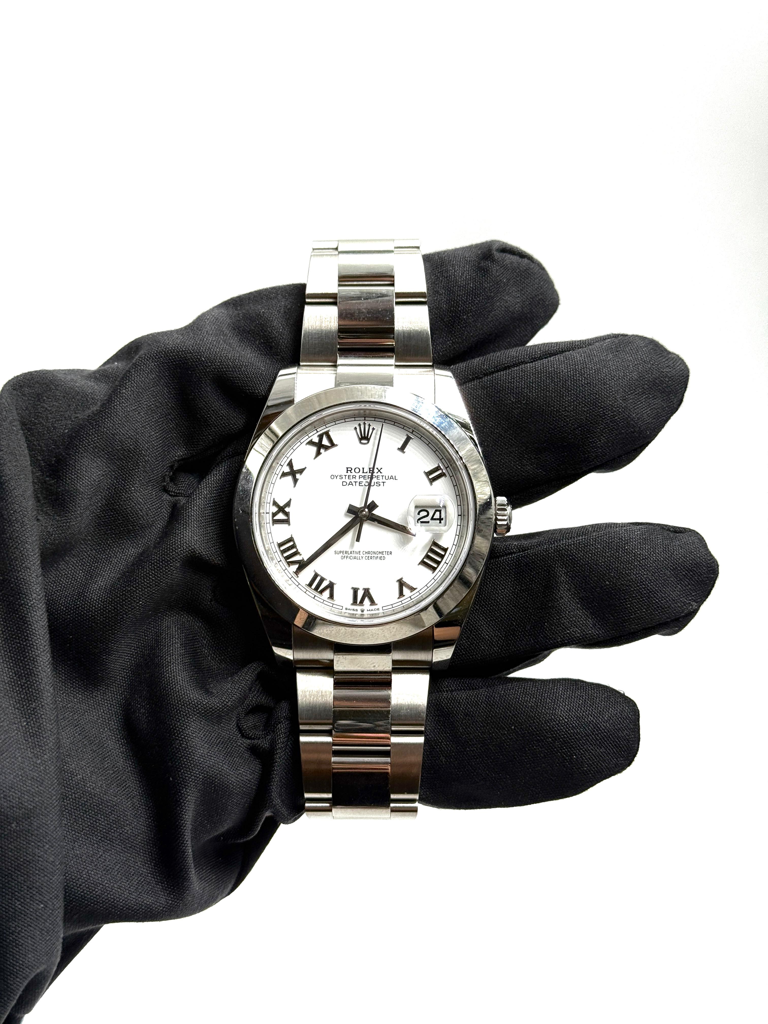 Rolex Datejust 41 126300 Weiße römische Auster 2024