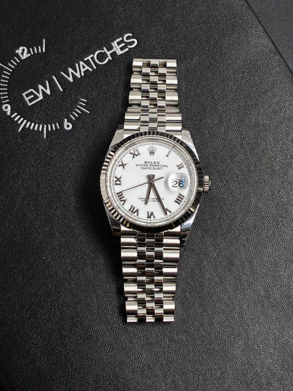 Rolex Datejust 36 126234 WHITE ROMAN JUB