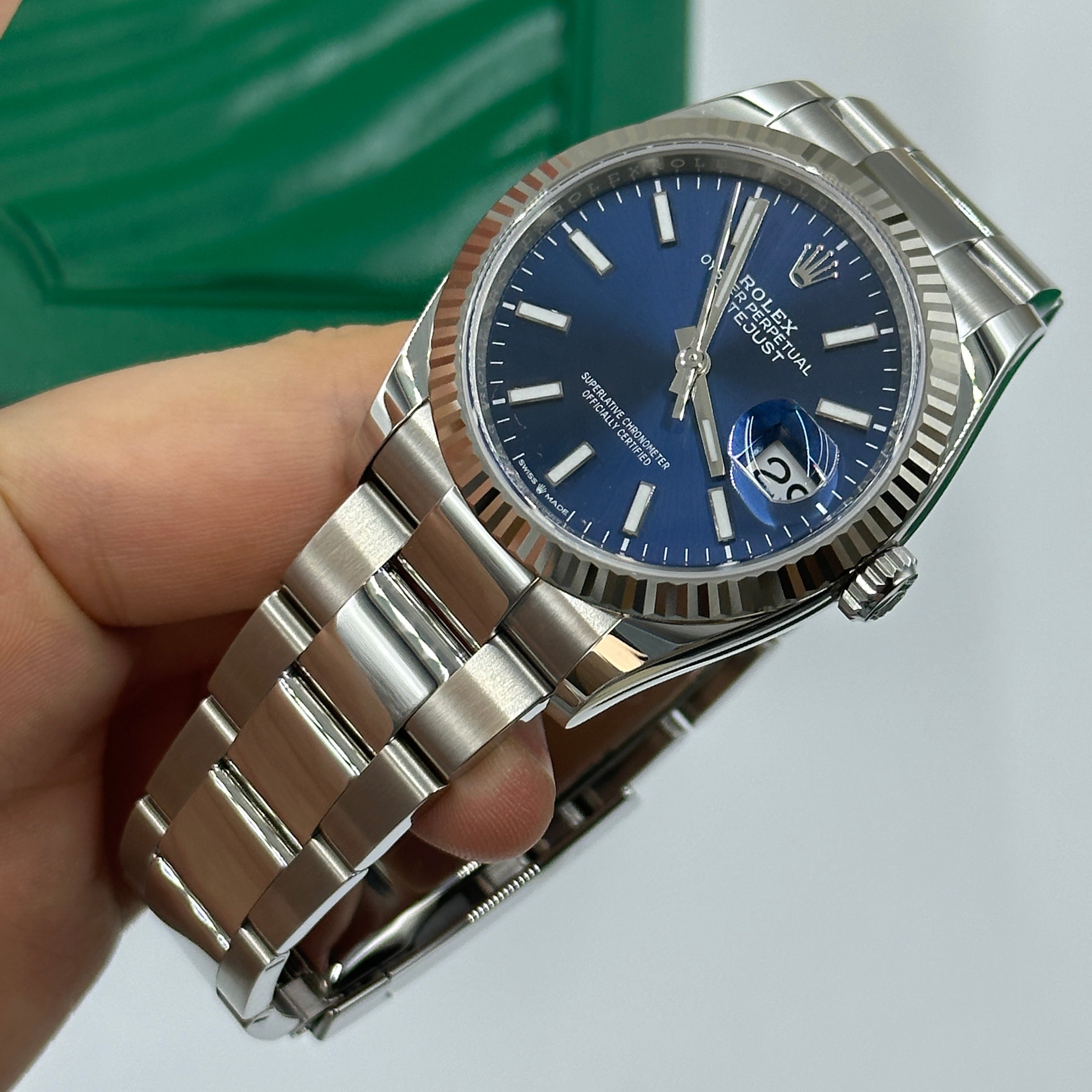 Rolex Datejust 36 126234 Blauer Index Oyster 2025