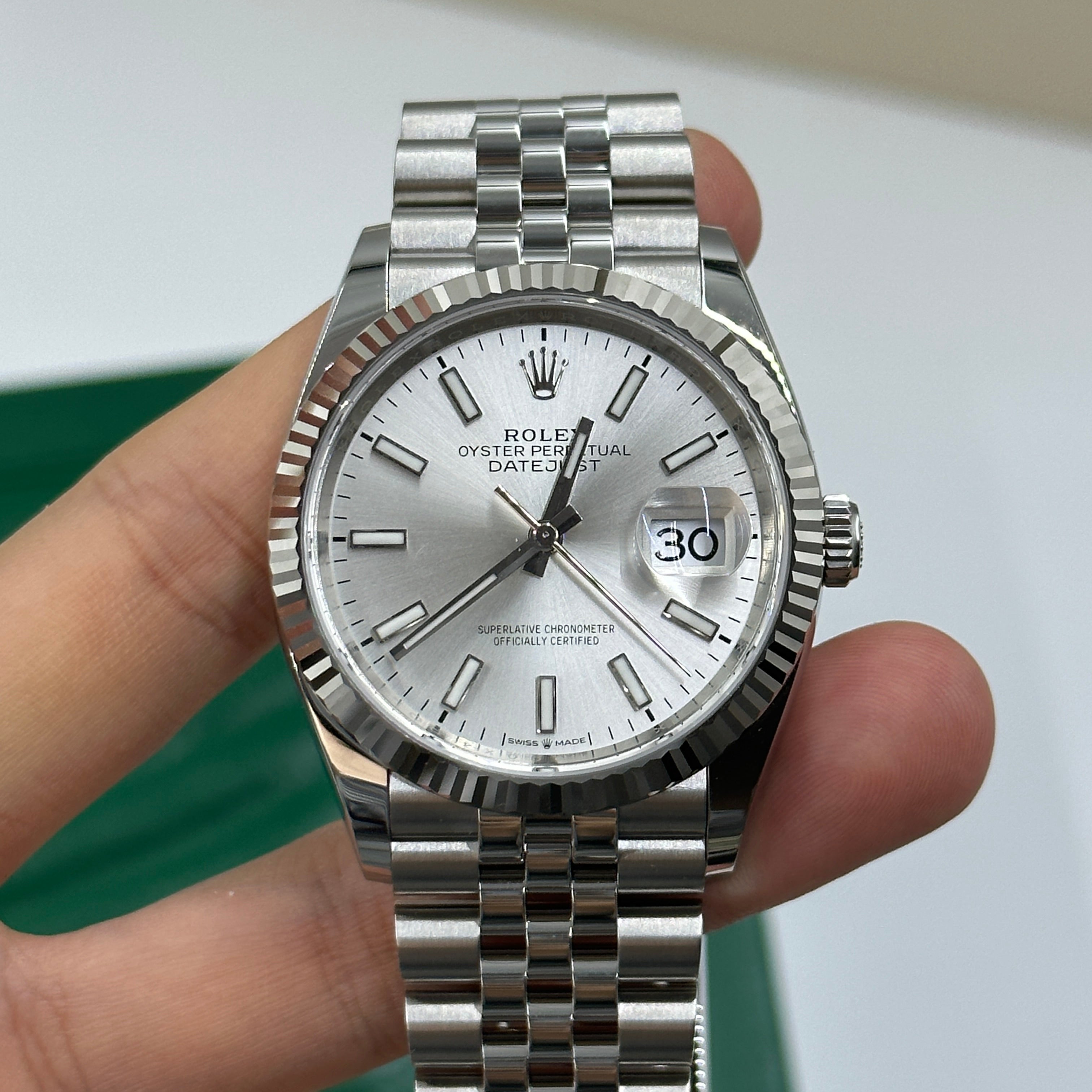 Rolex Datejust 36 126234 Silber Index Jubilee 2025
