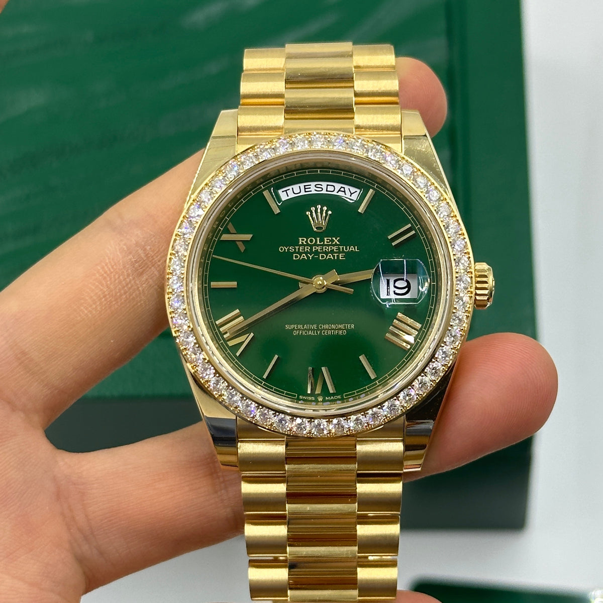 Rolex Day-Date 40 228348RBR GREEN ROMAN 2026