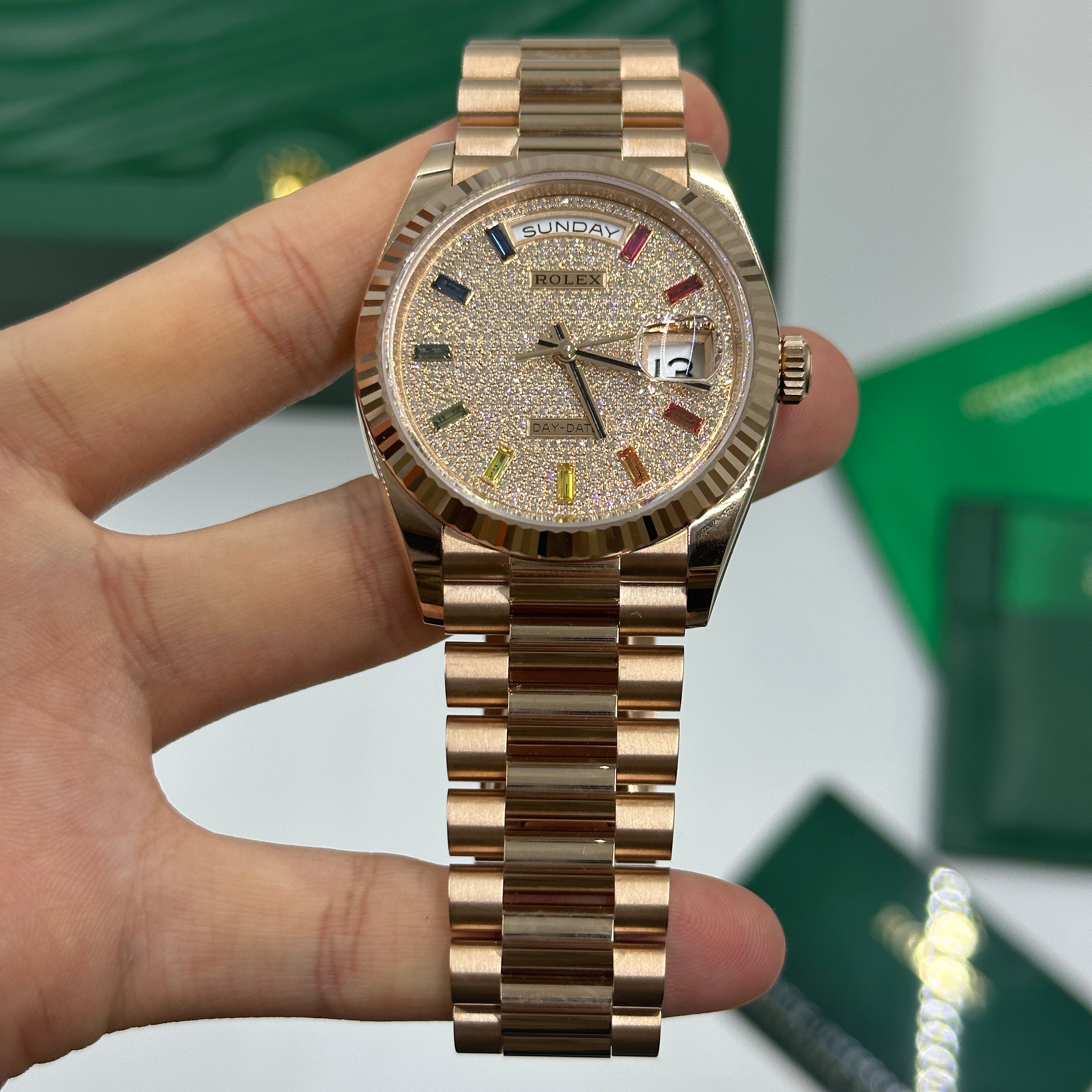 Rolex Day-Date 36 36mm 128235A Pavé 2025