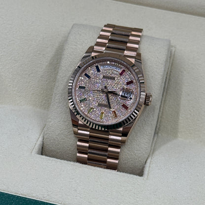 Rolex Day-Date 36 36mm 128235A Pavé 2025