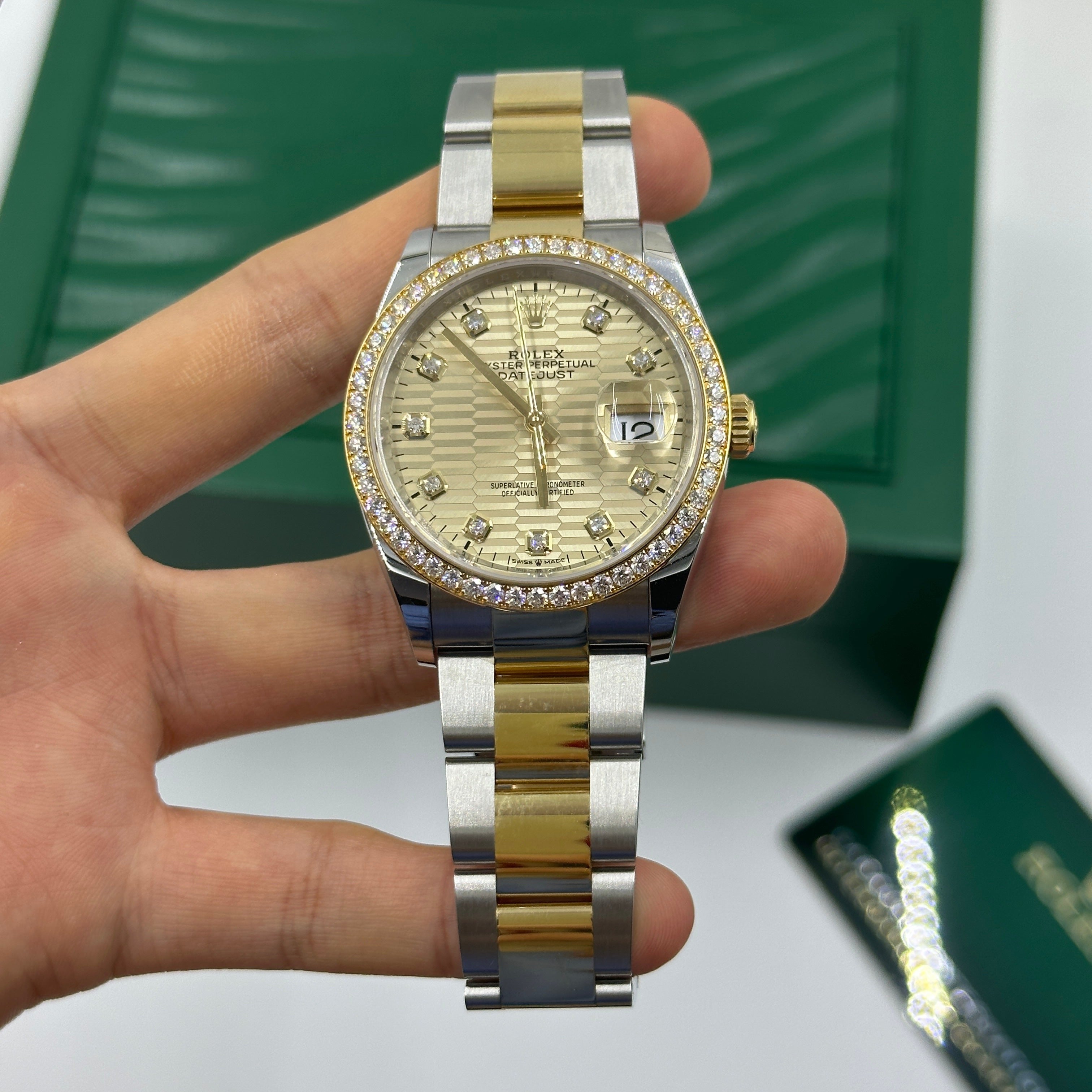 Rolex Datejust 36 126283RBR Champ Fluted Oyster 2024