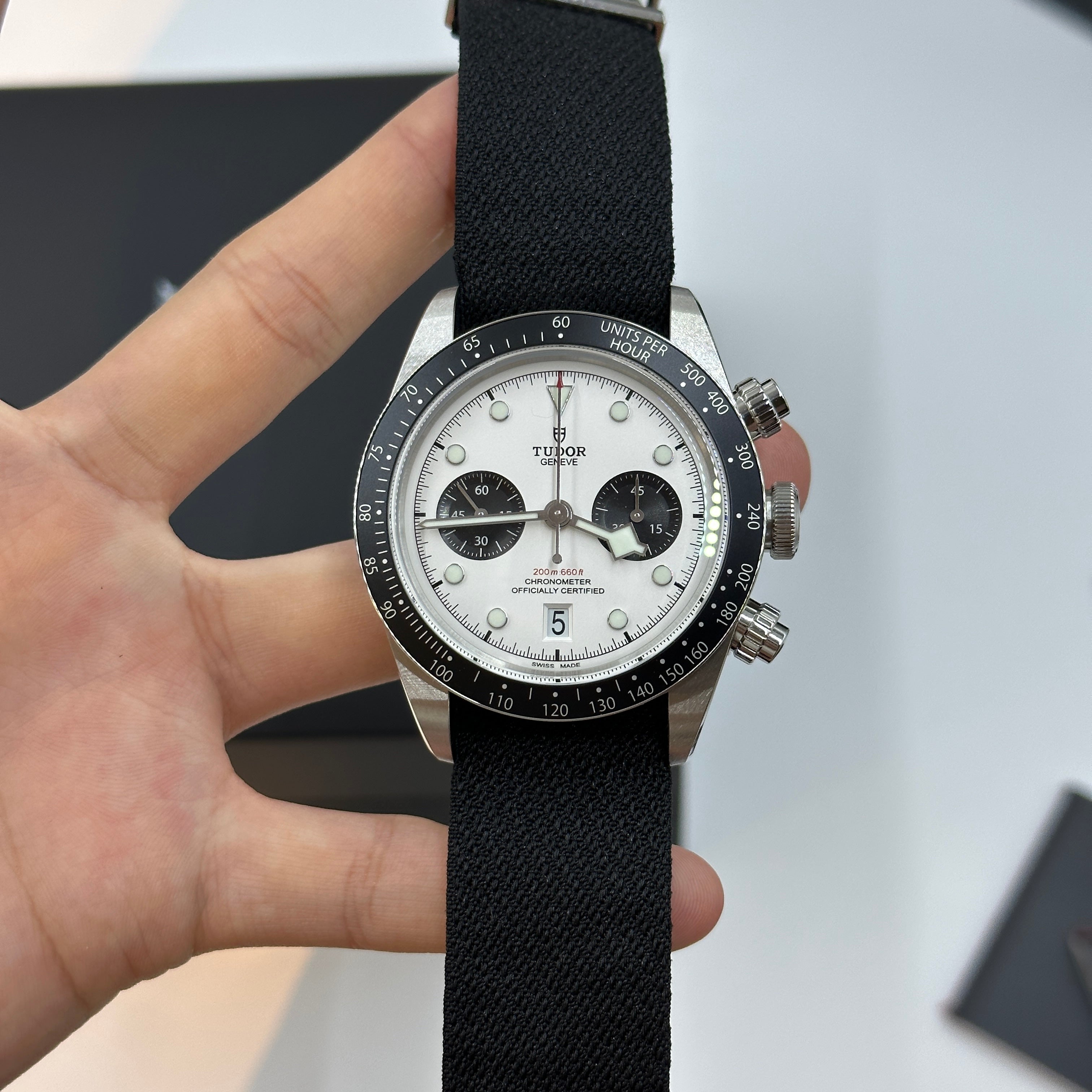 Tudor Black Bay Chrono 41 mm 79360N-0008 Weiß gewebt 2024