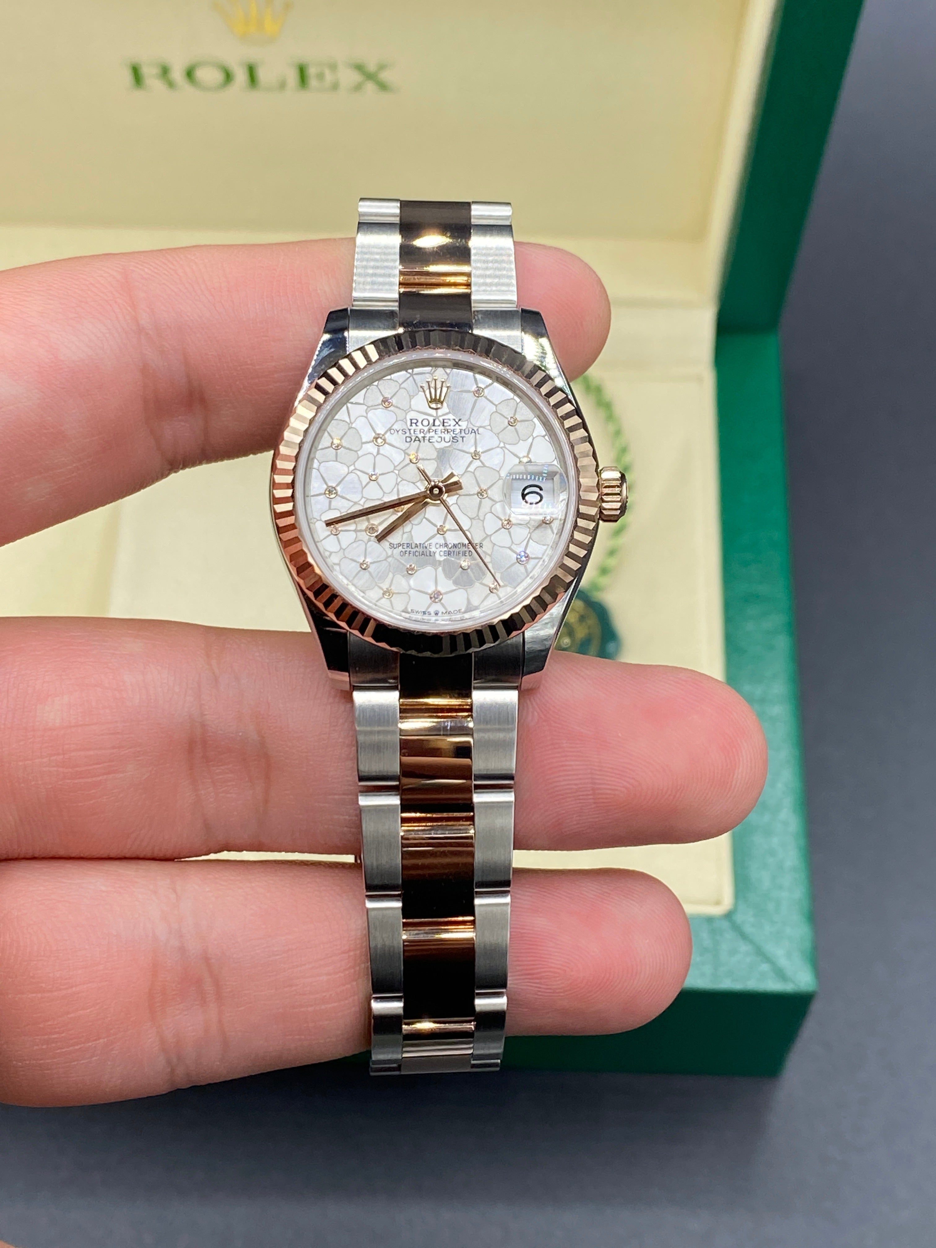 Rolex Datejust 31 278271 Silber Floral Oyster 2024