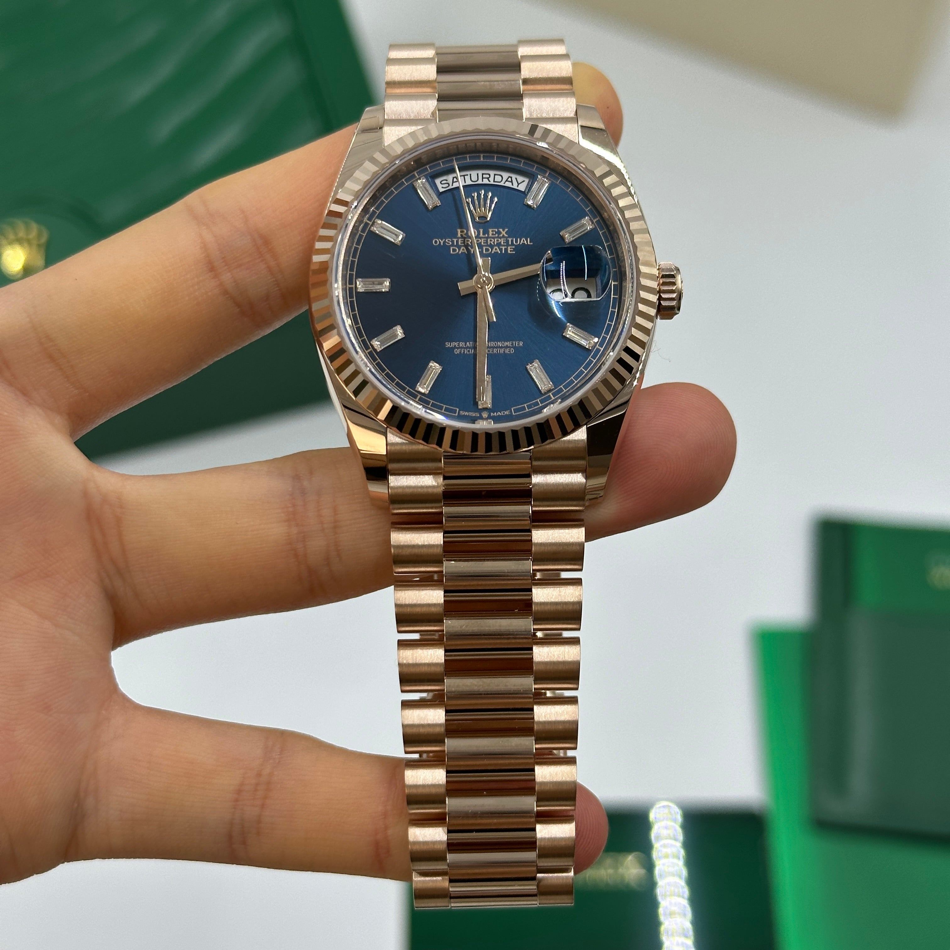 Rolex Day-Date 36 36mm 128235A Blau 2024