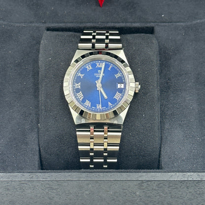 Tudor Tudor Royal 34 mm 28400-0006 Blauer römischer Stahl 2023