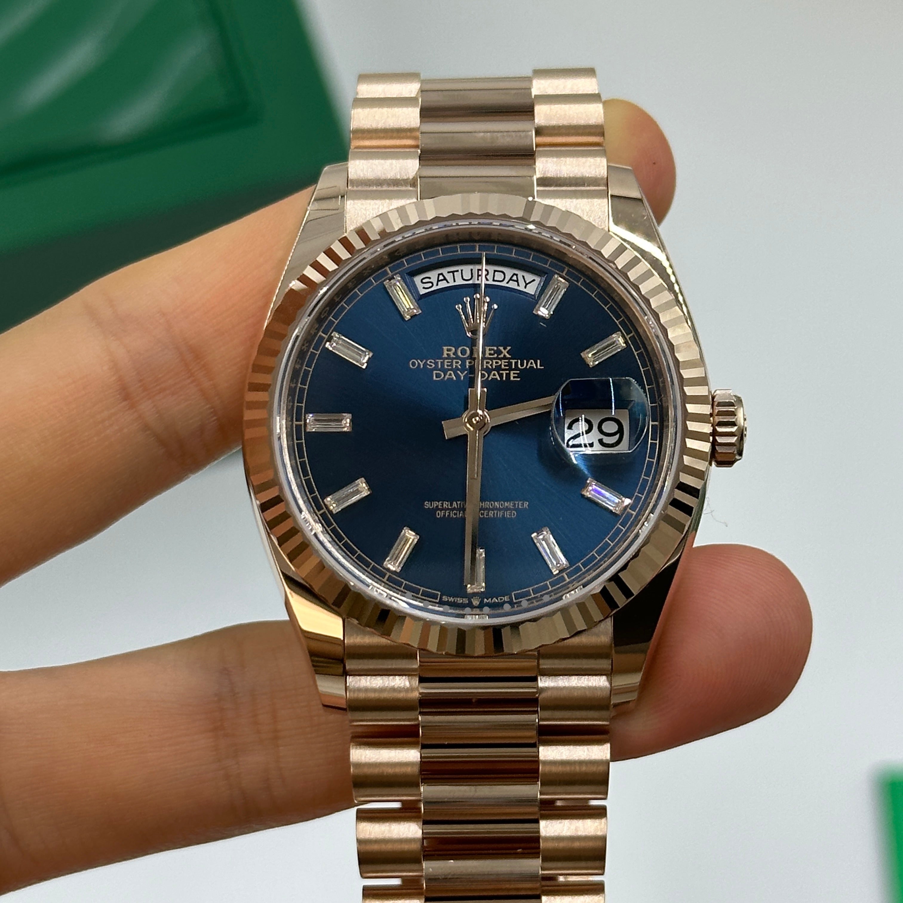 Rolex Day-Date 36 36mm 128235A Blau 2024