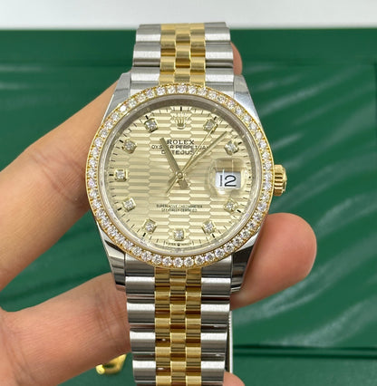 Rolex Datejust 36 126283RBR Champ Fluted Jubilee 2024
